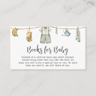 Locally Grown Farmers Baby Shower Books for Baby Enclosure Card