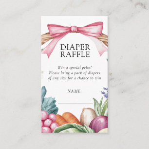 Locally Grown Farmers Baby Shower Diaper Raffle En Enclosure Card