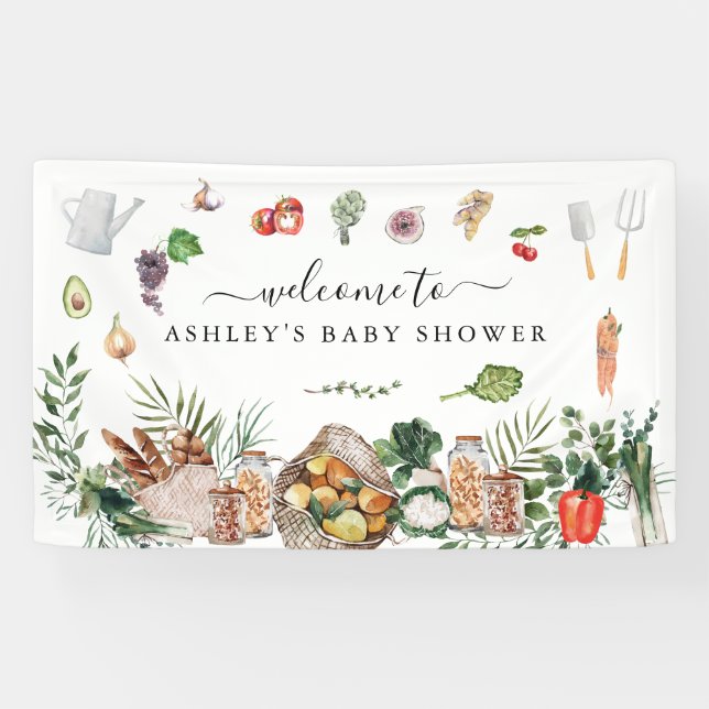 Locally Grown Farmer's Market | Baby Shower  Banner (Horizontal)