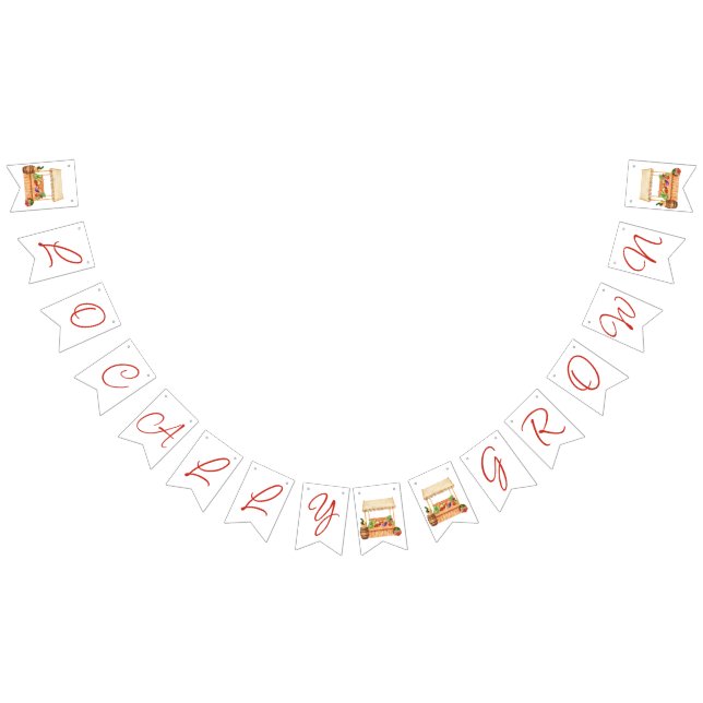 Locally Grown, Farmer's Market Baby Shower Bunting (All)