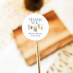 Locally Grown Farmers Market Baby Shower Classic Round Sticker