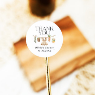 Locally Grown Farmers Market Baby Shower Classic Round Sticker