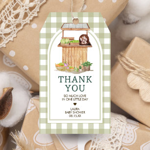Locally Grown Farmers Market Baby Shower Favor Tag