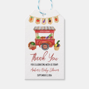 Locally Grown, Farmer's Market Baby Shower Favour Gift Tags