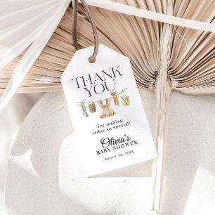 Locally Grown Farmers Market Baby Shower Gift Tags