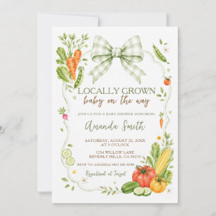 Locally Grown Farmer's Market Baby Shower Invitation