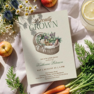 Locally Grown Farmer's Market Baby Shower Invitation
