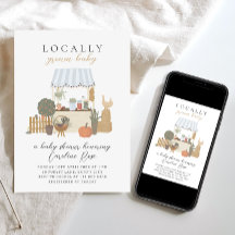 Locally Grown Farmer's Market Baby Shower