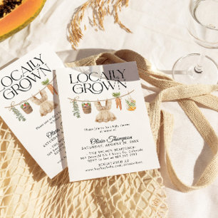 Locally Grown Farmers Market Baby Shower Invitation