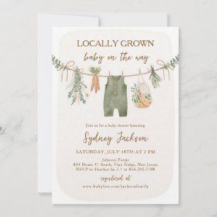 Locally Grown Farmer's Market Baby Shower Invitation