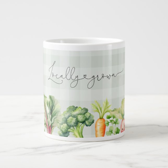 Locally grown Farmers market baby shower Large Coffee Mug (Front)