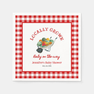 Locally Grown Farmers Market Baby Shower Napkin