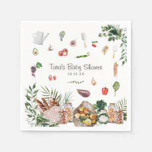 Locally Grown Farmer's Market Baby Shower Napkin
