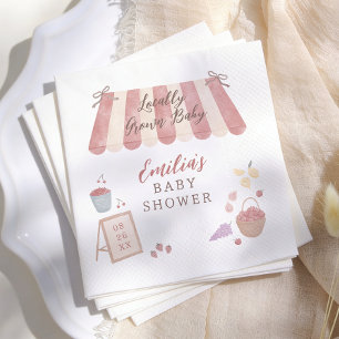 Locally Grown Farmer's Market Baby Shower Napkin