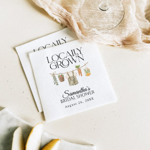 Locally Grown Farmers Market Baby Shower Napkin