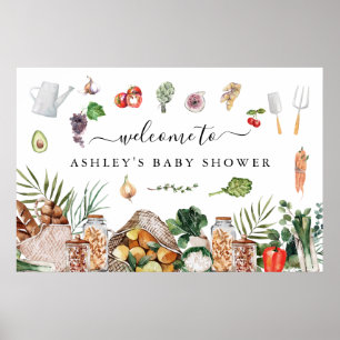 Locally Grown Farmer's Market Baby Shower Poster