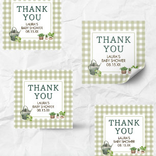 Locally Grown Farmers Market Baby Shower Square Sticker