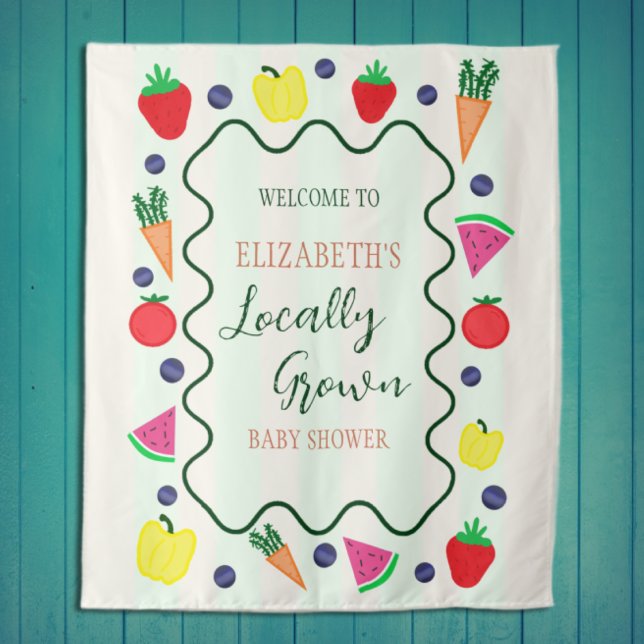 Locally Grown Farmer's Market Baby Shower Tapestry (Creator Uploaded)
