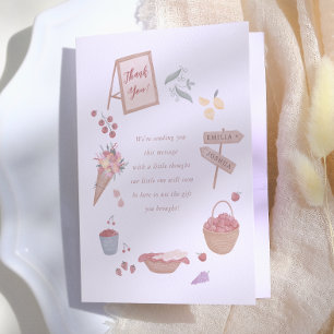 Locally Grown Farmers Market Baby Shower Thank You Card