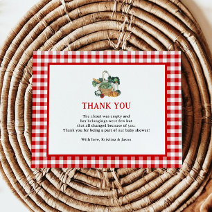Locally Grown Farmers Market Baby Shower Thank You Card