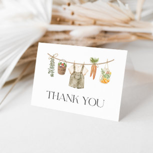 Locally Grown Farmers Market Baby Shower Thank You Card