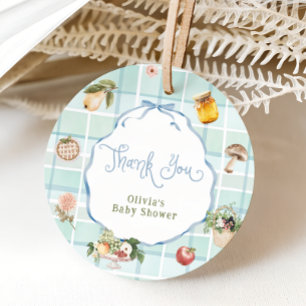 Locally Grown Farmers Market Baby Shower Thank you Favour Tags