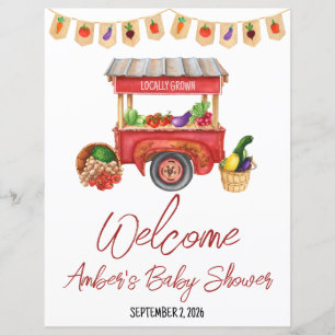 Locally Grown, Farmer's Market Baby Shower Welcome