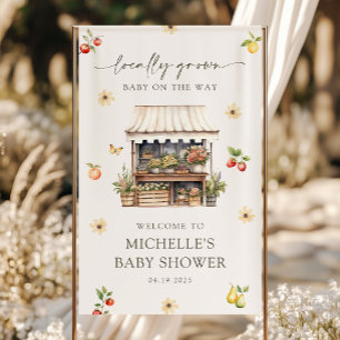 Locally Grown Farmers Market Baby Shower Welcome Banner