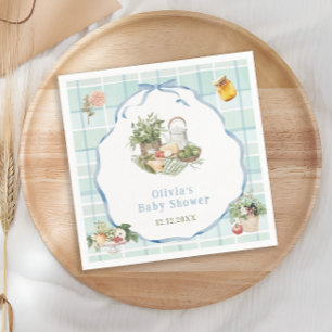 Locally Grown Farmers Market Boy Baby Shower Napkin