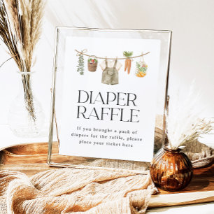 Locally Grown Farmers Market Diaper Raffle Sign