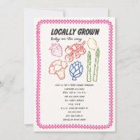 Locally Grown Farmer's Market Girl Baby Shower