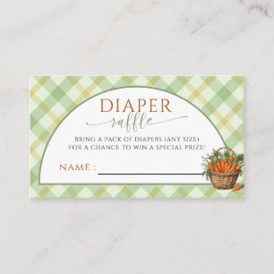 Locally Grown Farmers Rustic Diaper Raffle Enclosure Card