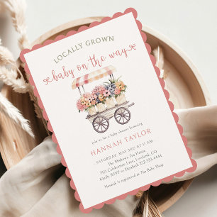 Locally Grown Floral Baby Shower Invitation