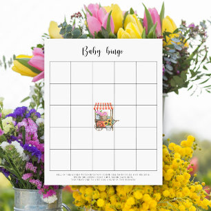 Locally grown Flower Baby shower Bingo game