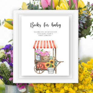 locally grown flowers baby shower - books for baby poster