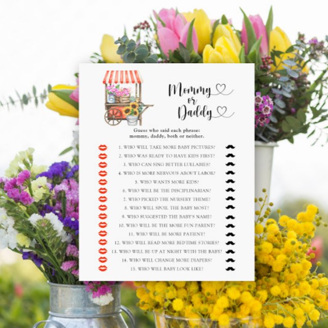 Locally grown flowers baby shower - mummy or daddy (Creator Uploaded)