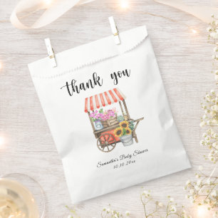 Locally Grown Flowers Farmers Market Baby Shower Favour Bags