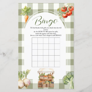 Locally Grown Fresh Market Baby Shower Bingo Games