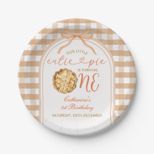 Locally Grown Fresh Market Baby Shower Gingham Paper Plate