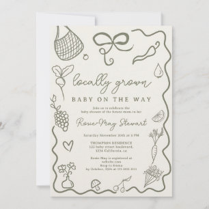 Locally Grown Gender Neutral Baby Shower Invitation