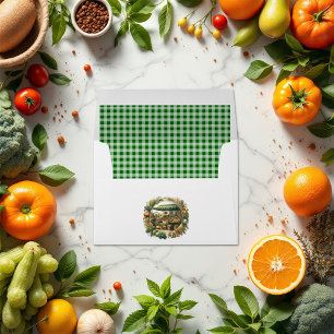Locally Grown Gingham – Farmers Market Birthday Envelope