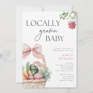 Locally Grown Girl Baby Shower Invitation