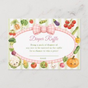 Locally Grown Girl Diaper Raffle Ticket Enclosure Card