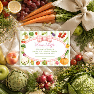 Locally Grown Girl Diaper Raffle Ticket Enclosure Card