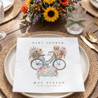 Locally Grown & Loved Baby Shower Napkin