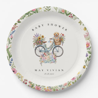 Locally Grown & Loved Baby Shower Paper Plate