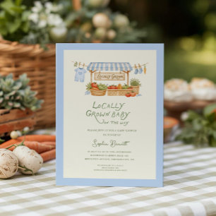 Locally Grown Market  Baby Shower  Invitation