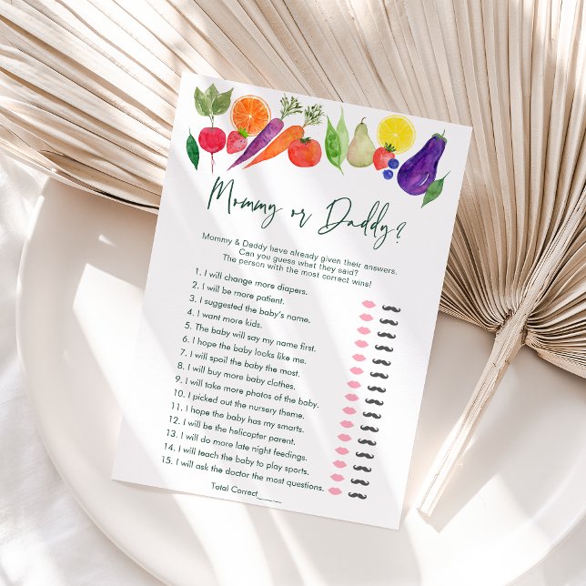 Locally Grown Mummy or Daddy Baby Shower Game (Creator Uploaded)