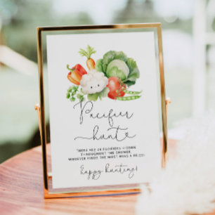 Locally grown Pacifier hunt baby shower game Poster