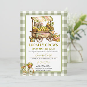 Locally Grown Pear Baby Shower Invitation
